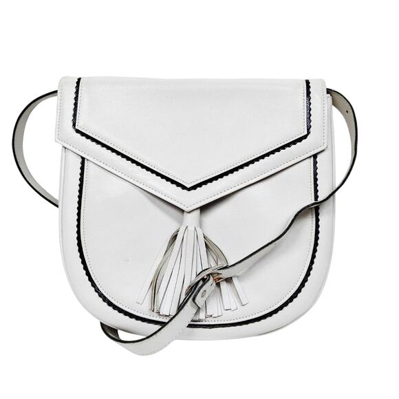 Yves Saint Laurent Shoulder Bag  White Leather EUC - Picture 1 of 10